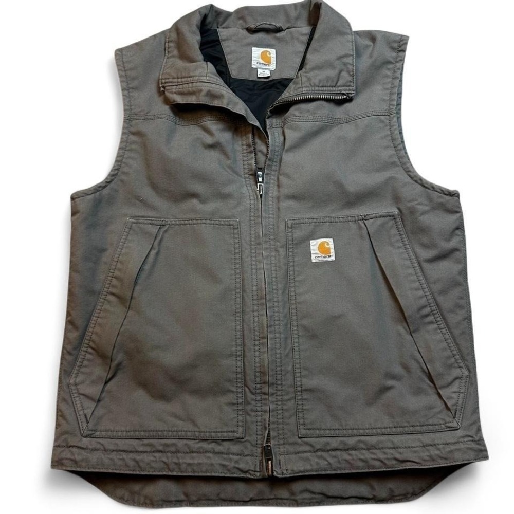 Carhartt Canvas Vest Men's medium Quick Duck Full Zip Thinsulate Lined
